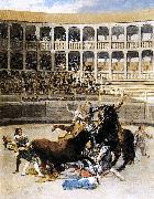 Francisco de Goya Picador Caught by the Bull painting